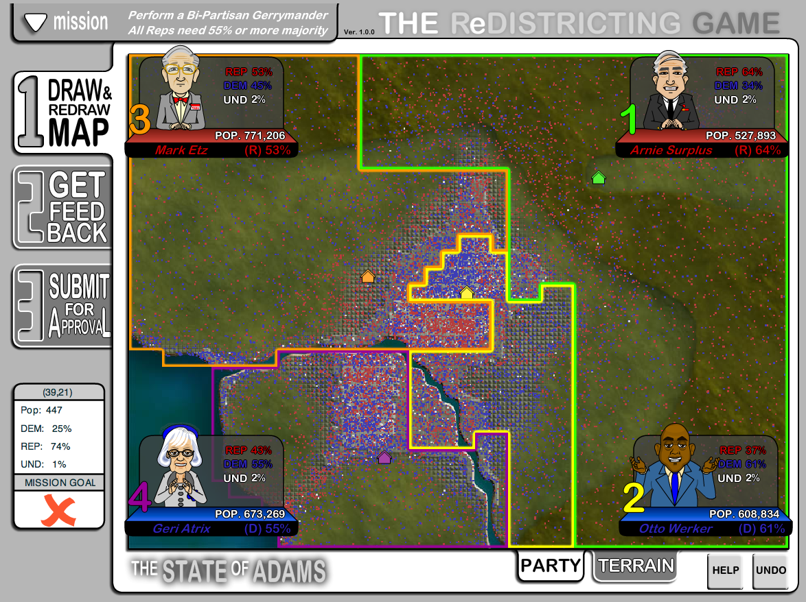 the redistricting game cheats mission 3